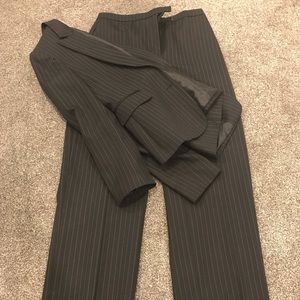 TAHARI striped pant suit.